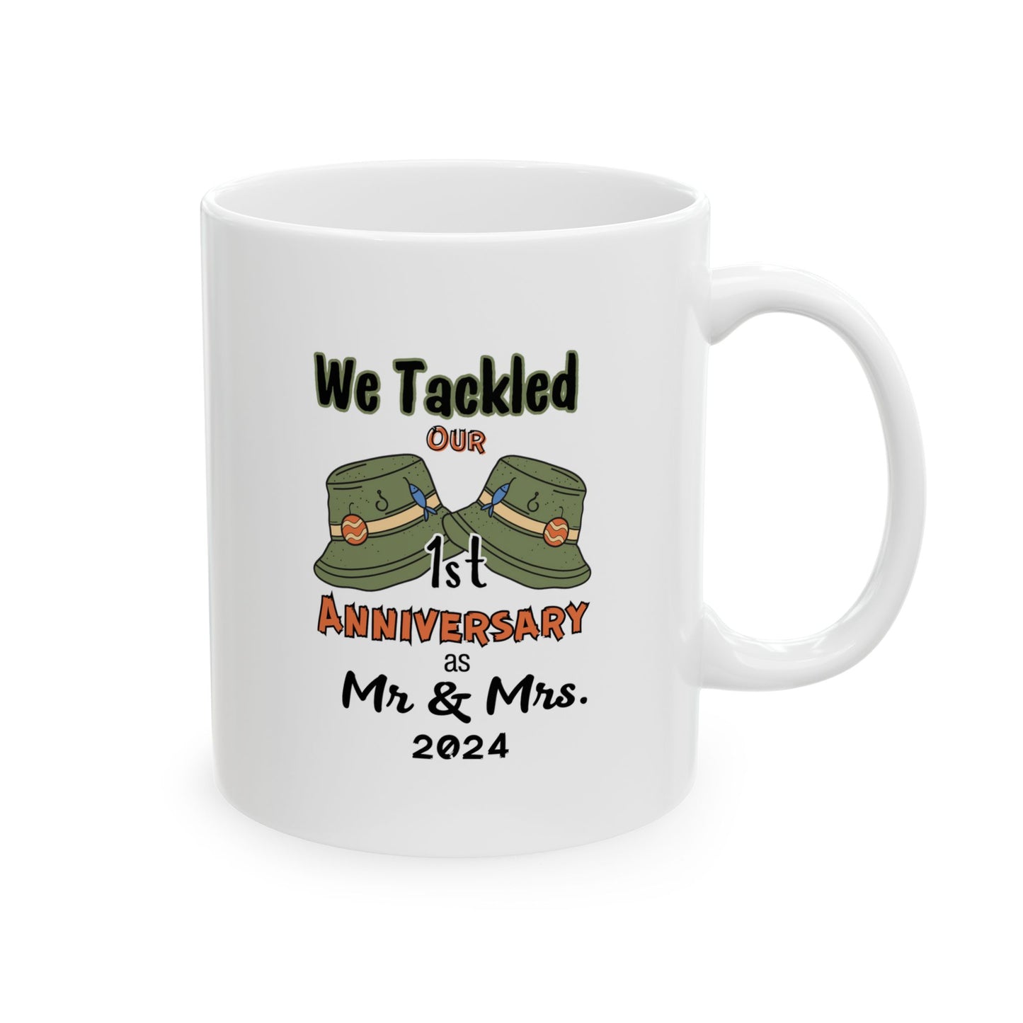 1st Anniversary Fishing Ceramic Mug,