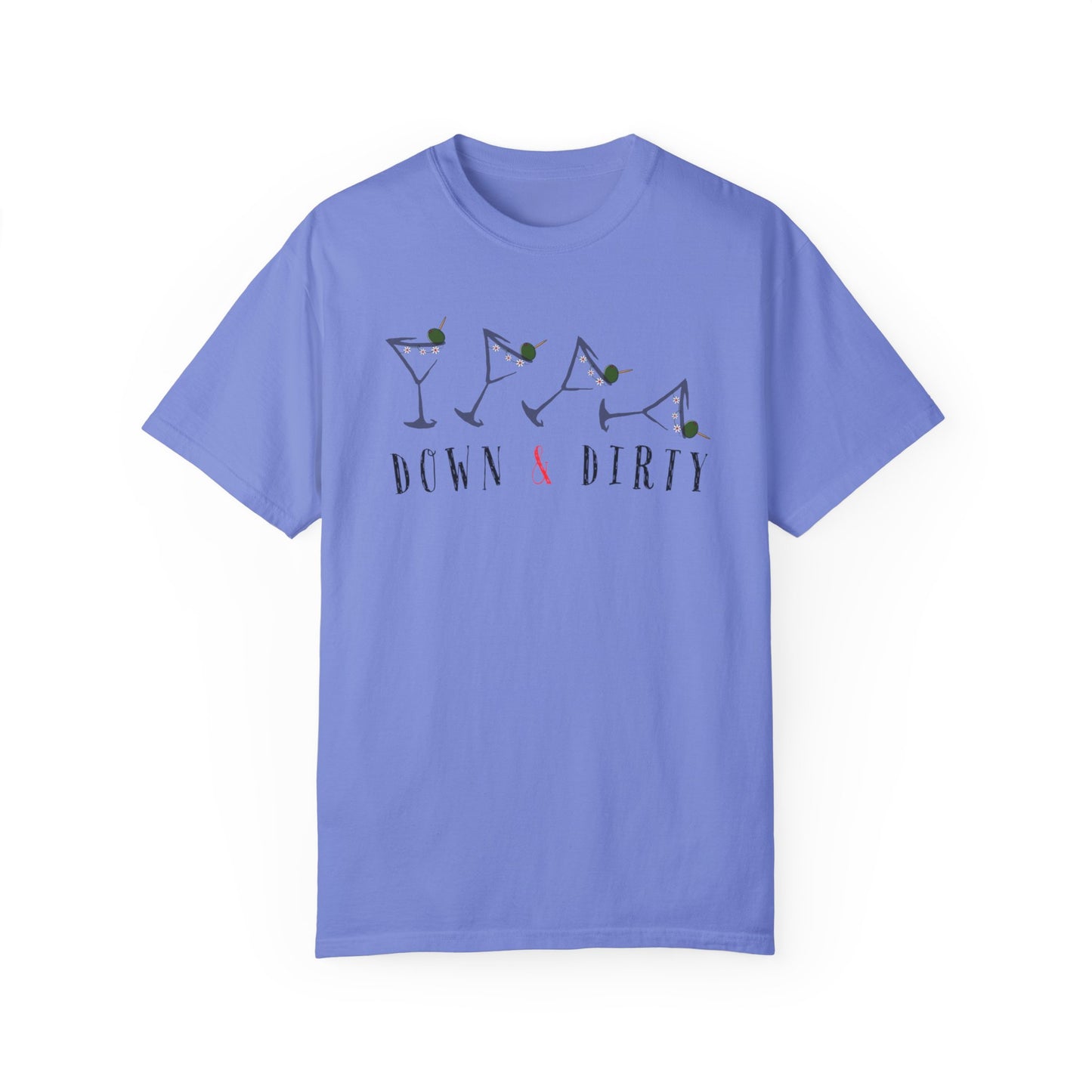 Down and Dirty Martini, Unisex Garment-Dyed T-shirt