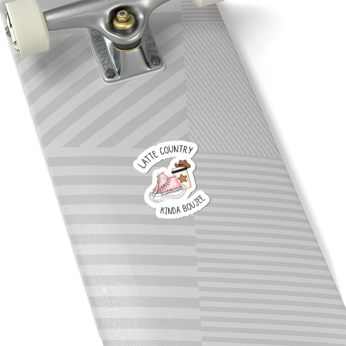 Latte Country Kinda Country,Boujee, Kiss Cut Stickers