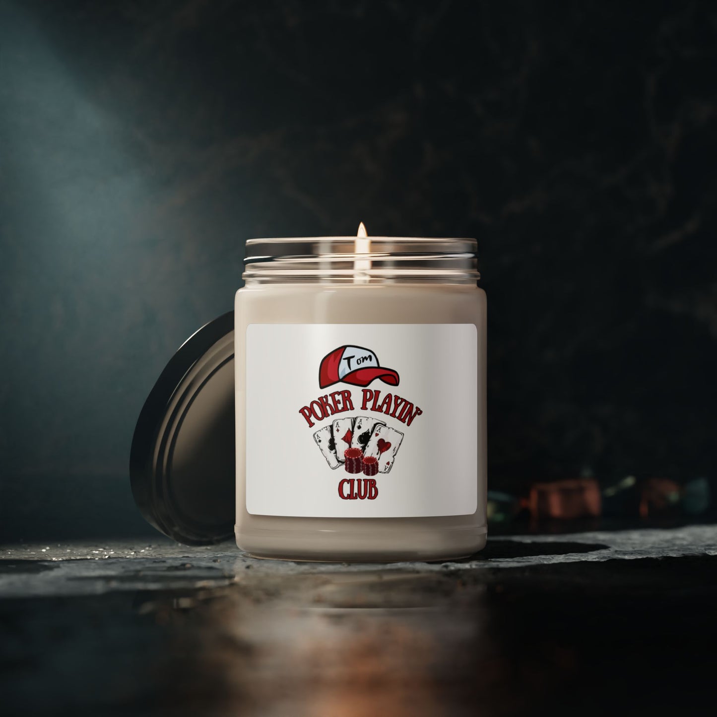 Poker Playing Club Scented Soy Candle, 9oz