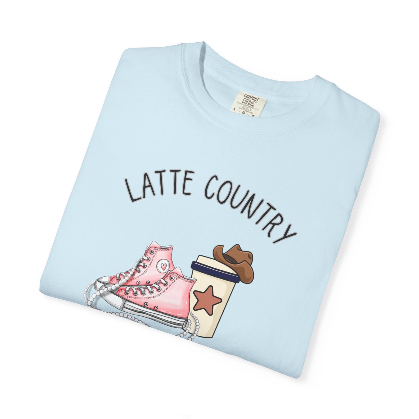 Kinda Country Latte Boujee, Unisex Garment-Dyed T-shirt