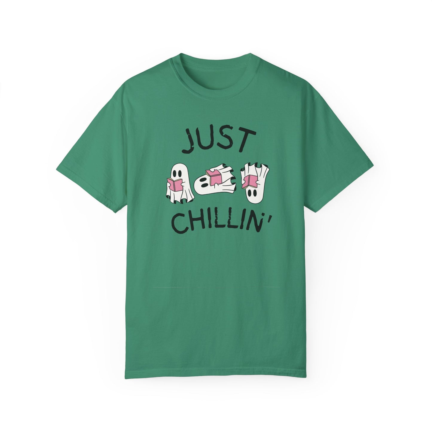 Just Chillin Book Lover ghost T-shirt