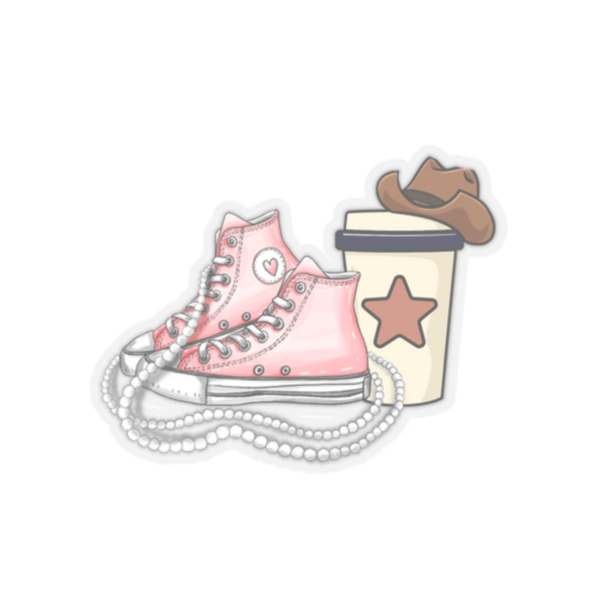 Boujee Shoes and Pearls, Kiss-Cut Stickers