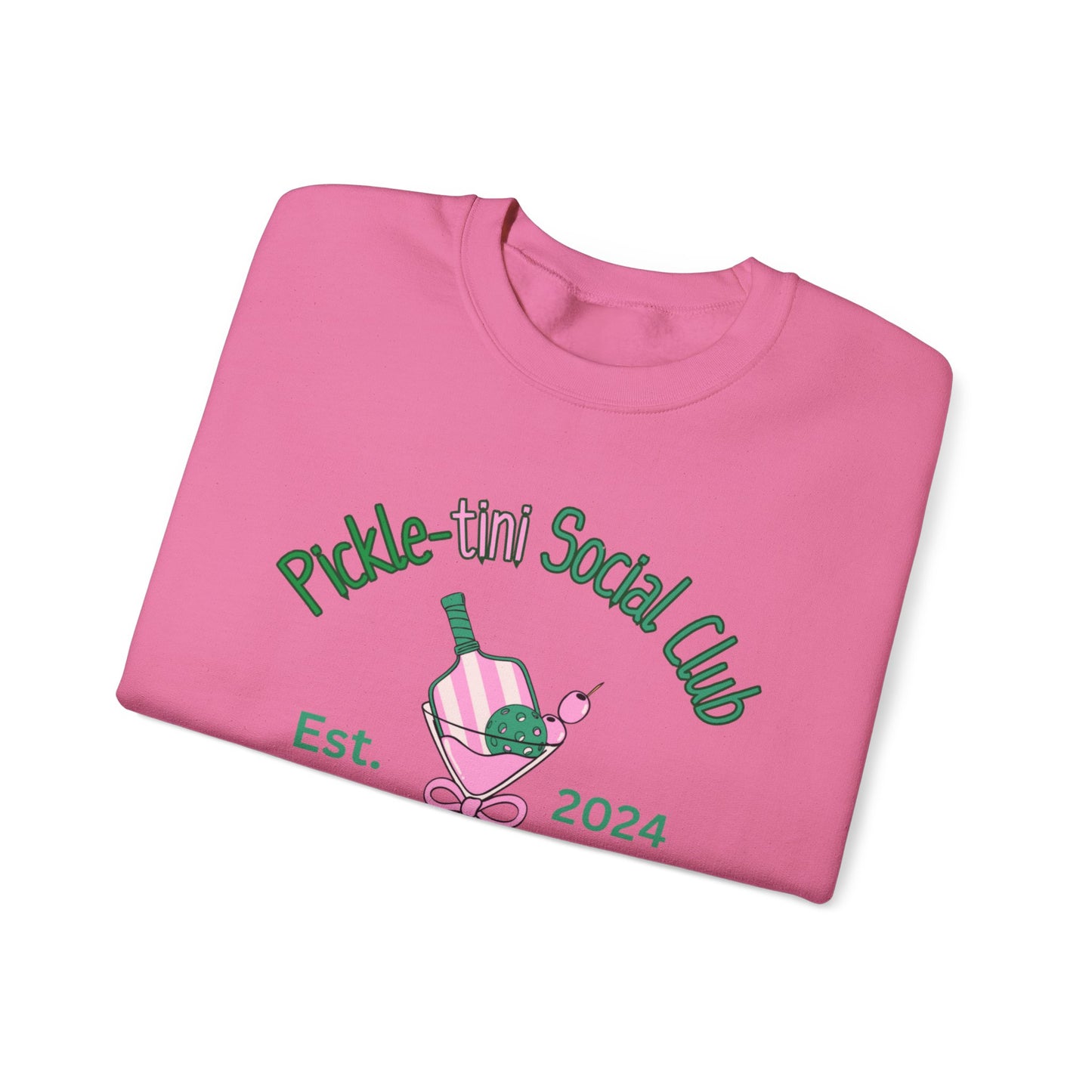 Pickletini Social Club gift, Pink Pickleball Sweatshirt, Unisex Heavy Blend™ Crewneck Sweatshirt, Pickleball lover