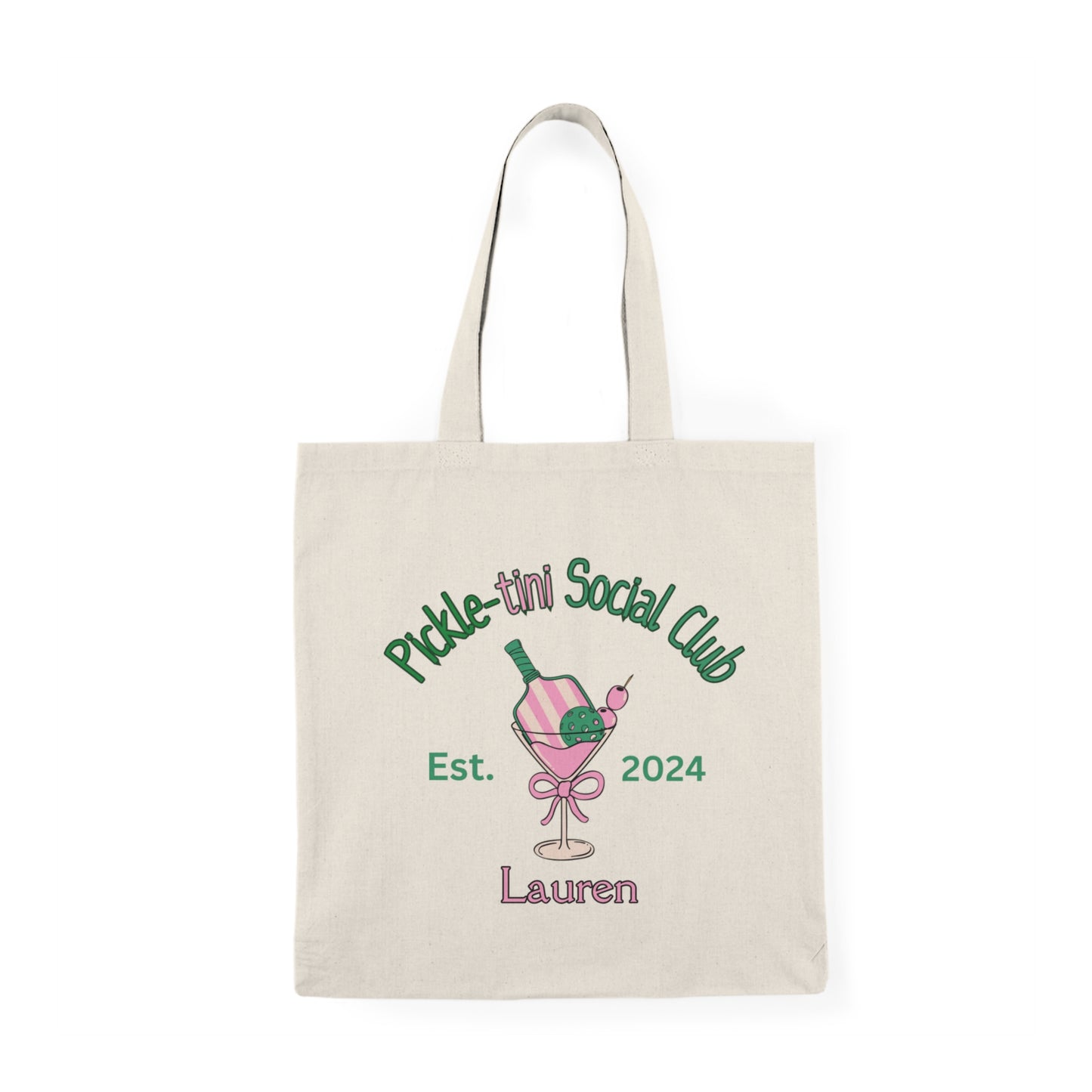 Merry Pickleball Christmas Bestie Gift Natural Tote Bag