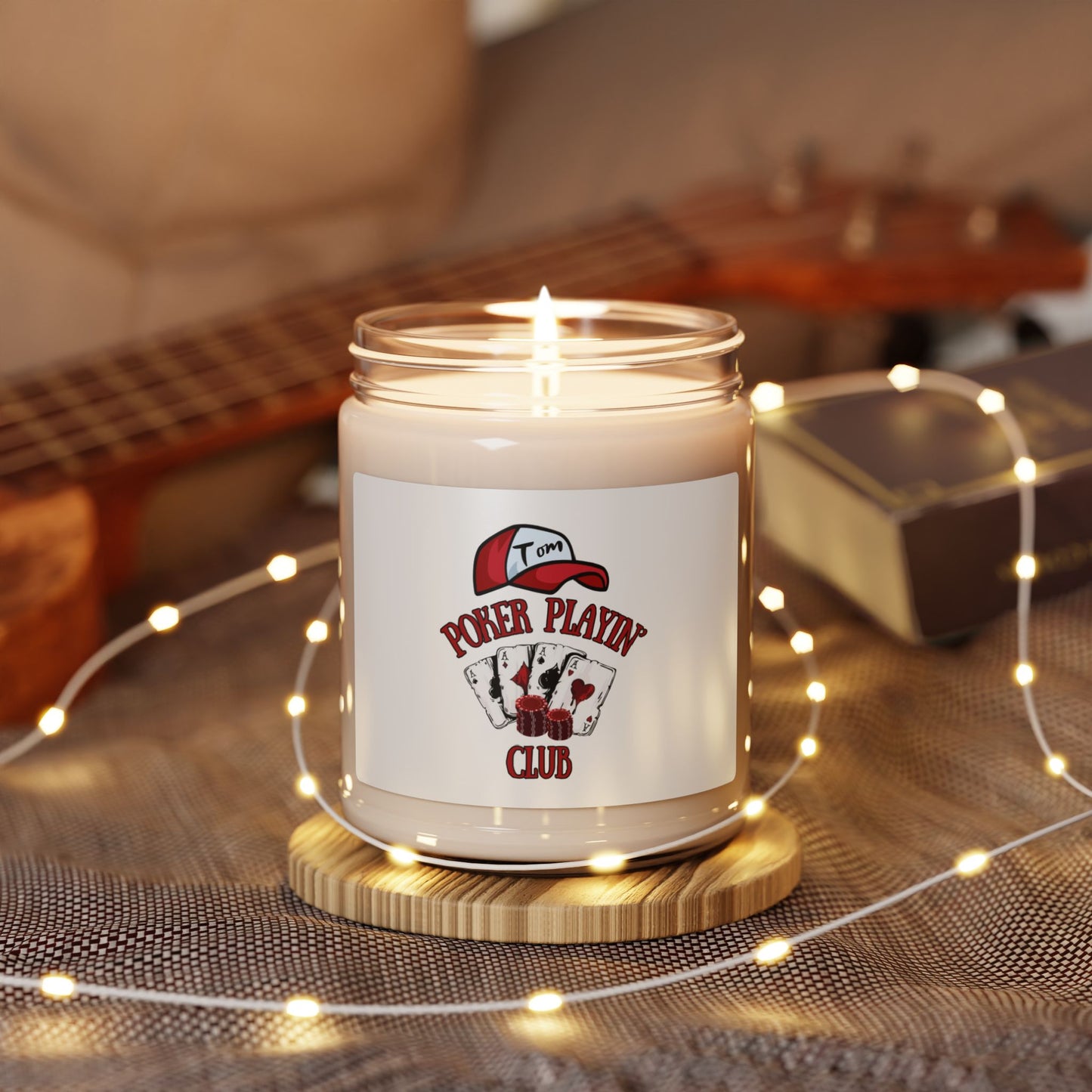 Poker Playing Club Scented Soy Candle, 9oz