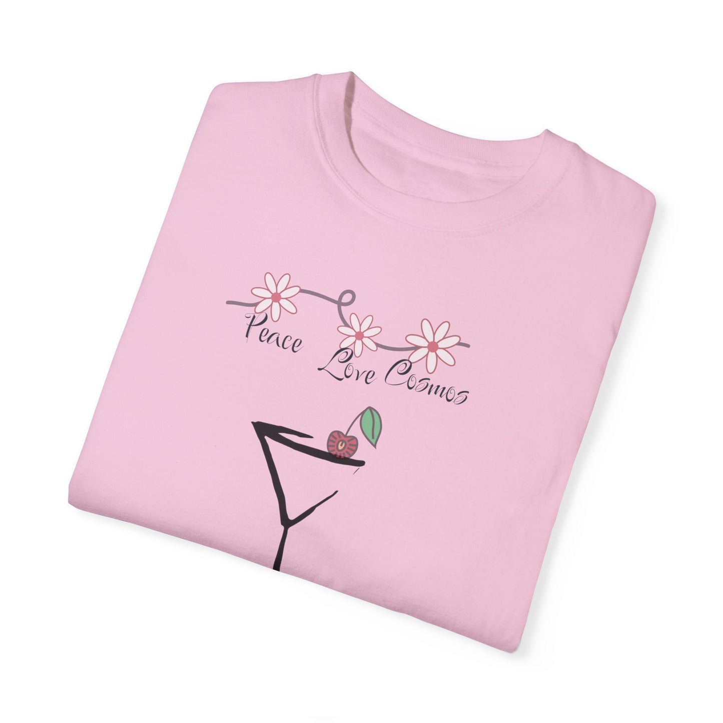 Peace, Love and Cosmos, Unisex Garment-Dyed T-shirt