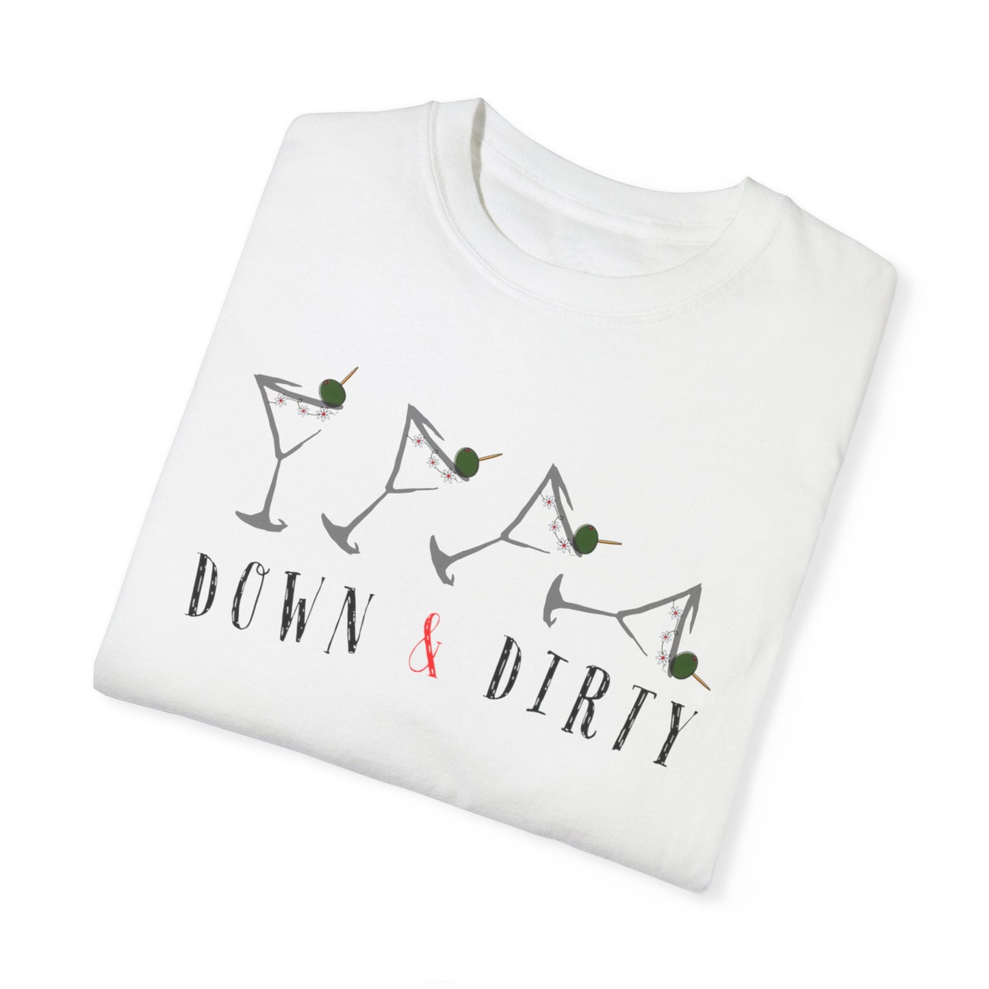 Down and Dirty Martini, Unisex Garment-Dyed T-shirt