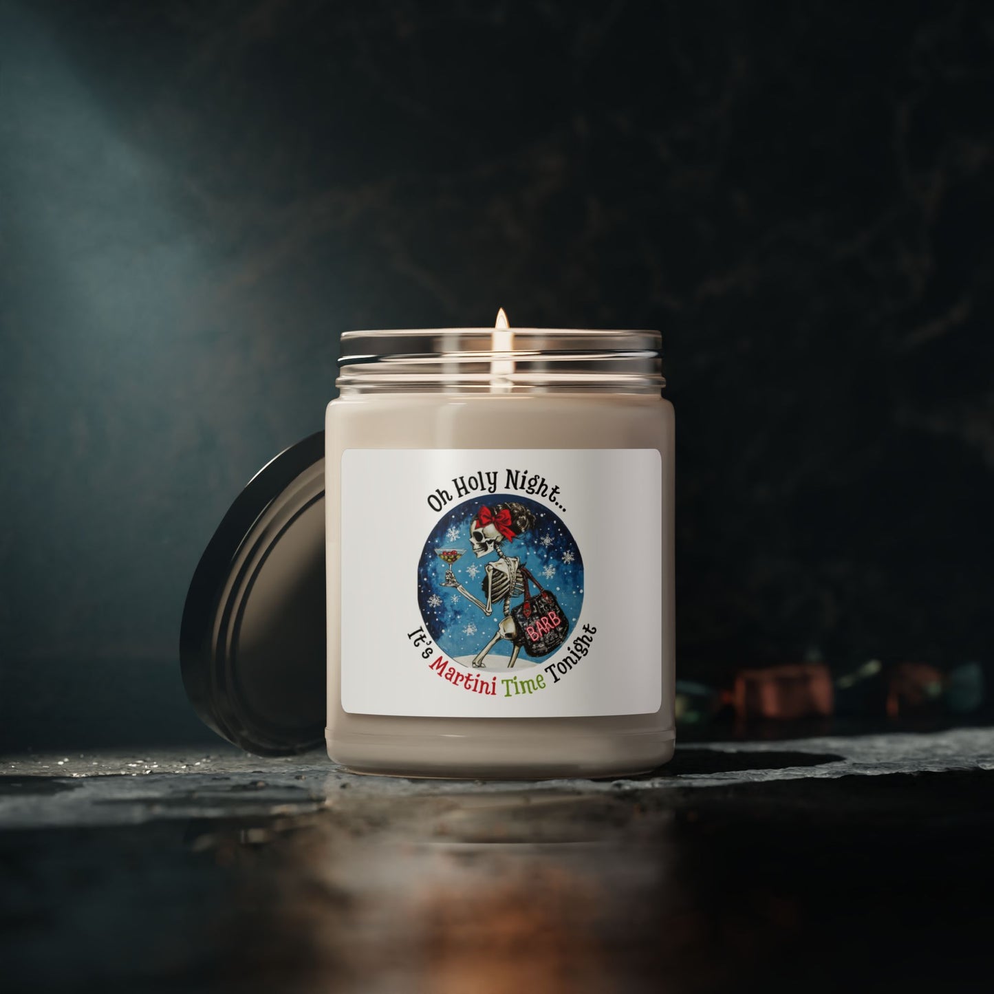 Skeleton Martini Time Scented Soy Candle, 9oz