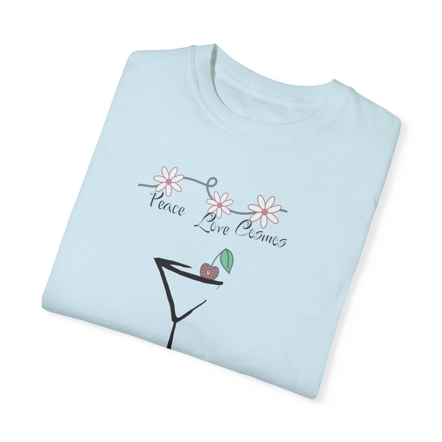 Peace, Love and Cosmos, Unisex Garment-Dyed T-shirt