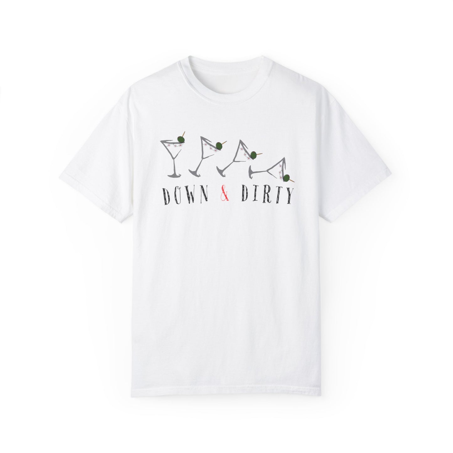 Down and Dirty Martini, Unisex Garment-Dyed T-shirt
