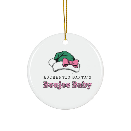 Santa Boujee Baby Ceramic Ornament