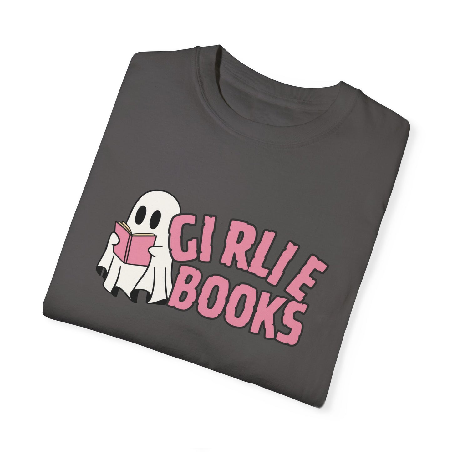 I love Girly Book Lover ghost T-shirt