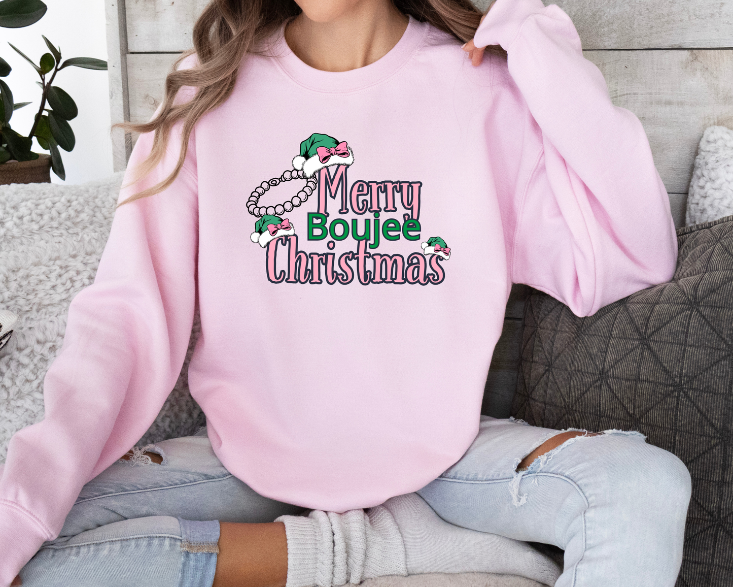 Merry Boujee Christmas Sweatshirt