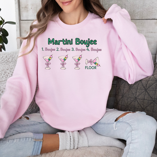 Martini Boujee Nights Christmas Sweatshirt