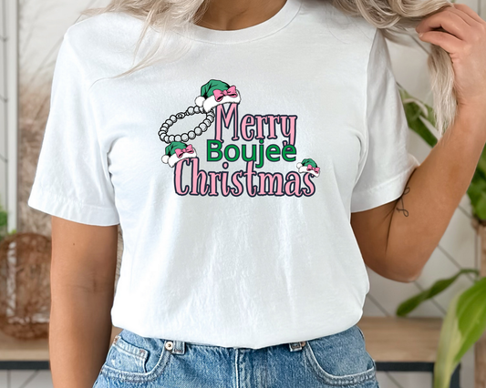 Merry Christmas Boujee Momma T-shirt