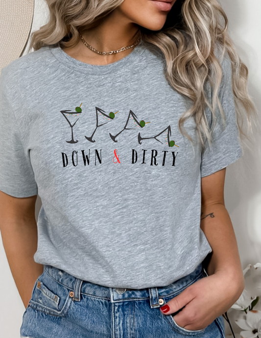 Down and Dirty Martini, Unisex Garment-Dyed T-shirt