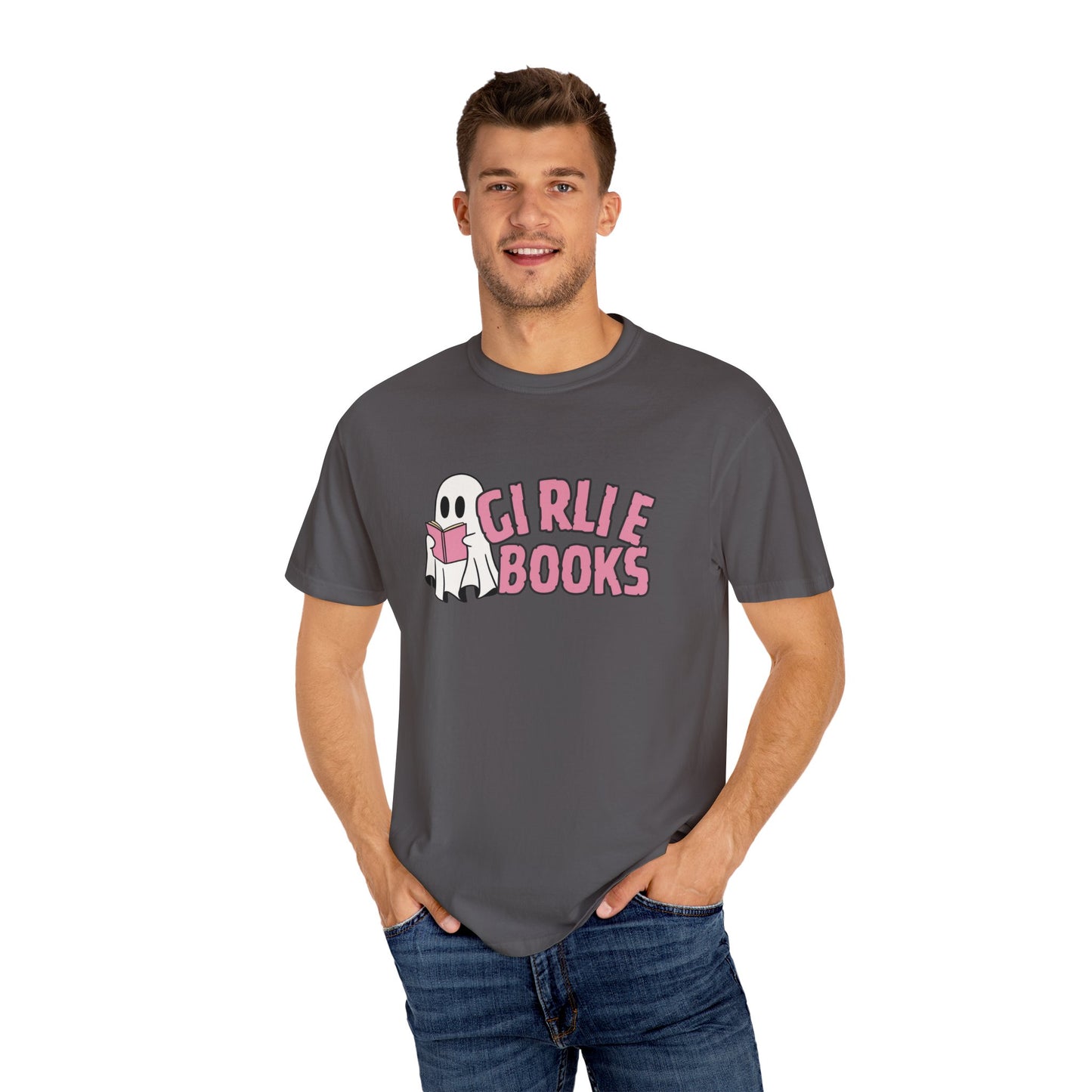 I love Girly Book Lover ghost T-shirt