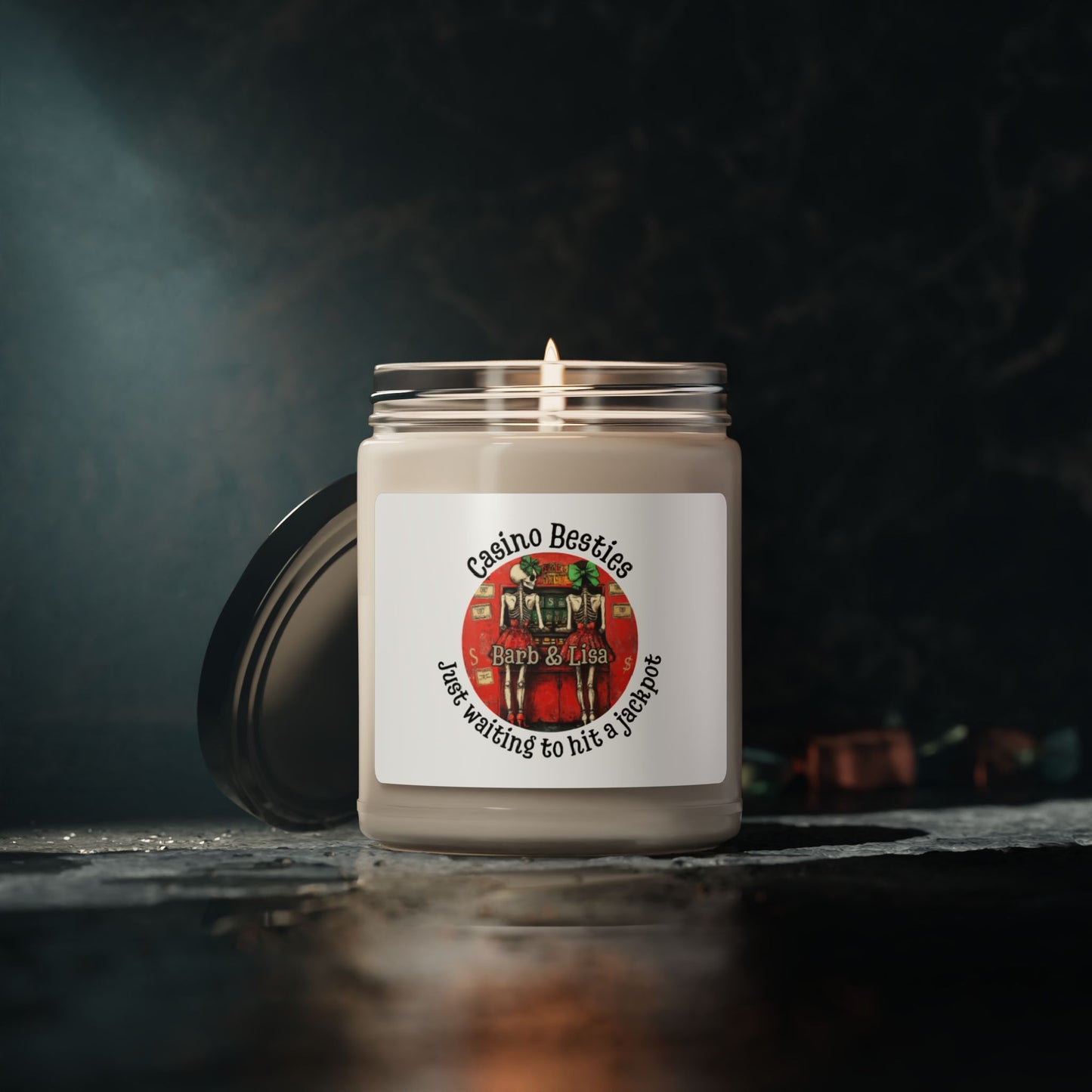 Skeleton Casino Bestie Scented Soy Candle, 9oz