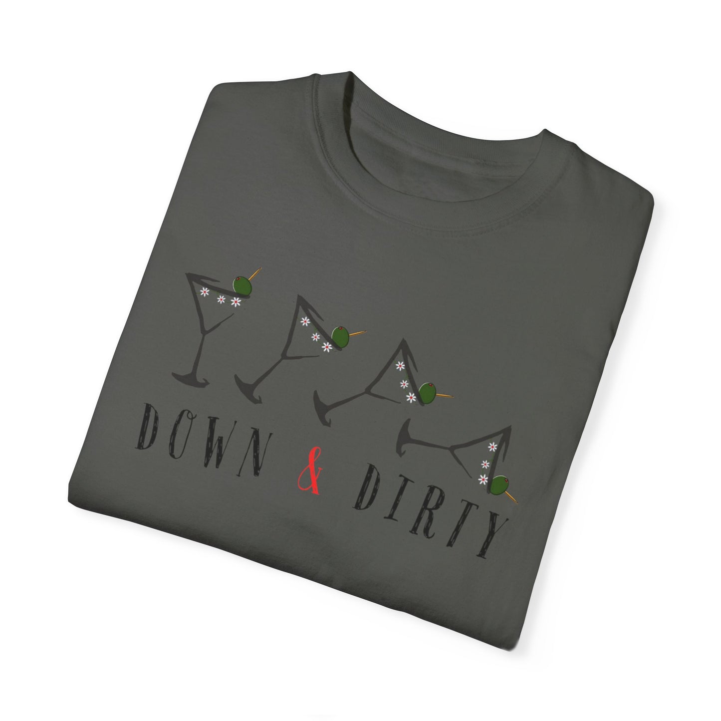 Down and Dirty Martini, Unisex Garment-Dyed T-shirt