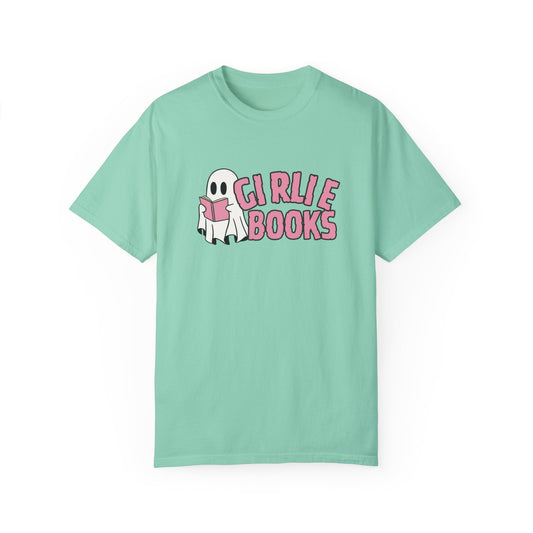 I love Girly Book Lover ghost T-shirt