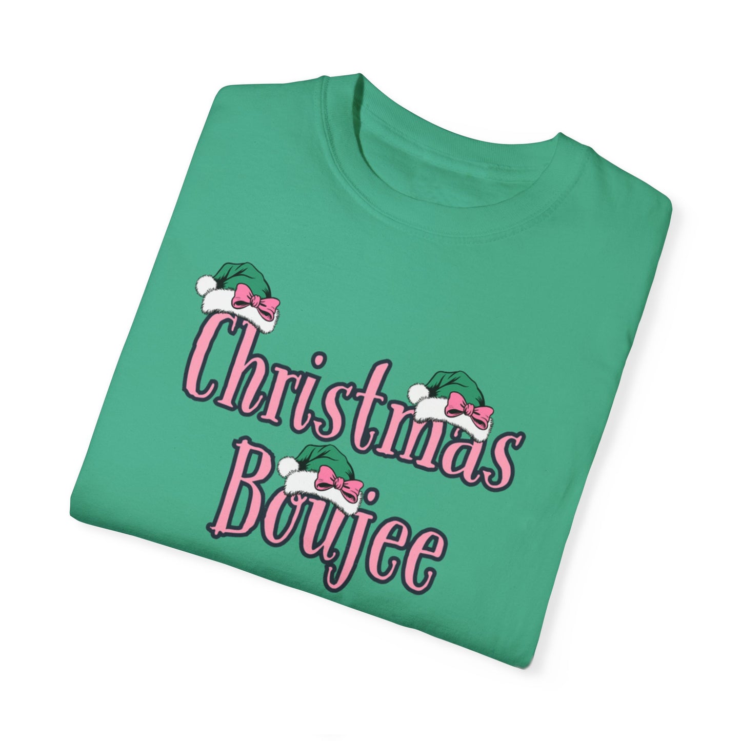 Copy of Christmas Boujee Momma T-shirt, Mom Boujee gift, Christmas Boujee shirt, Unisex Garment-Dyed T-shirt