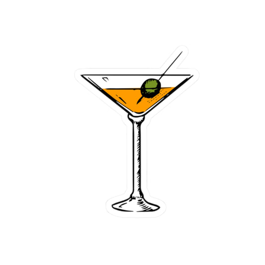 Martini Glass, Kiss-Cut Stickers