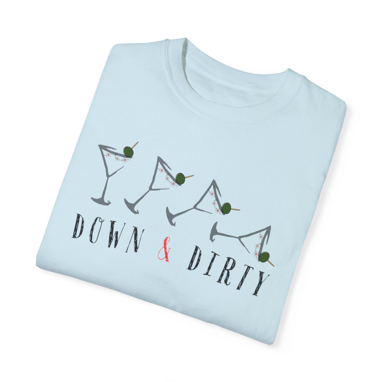 Down and Dirty Martini, Unisex Garment-Dyed T-shirt