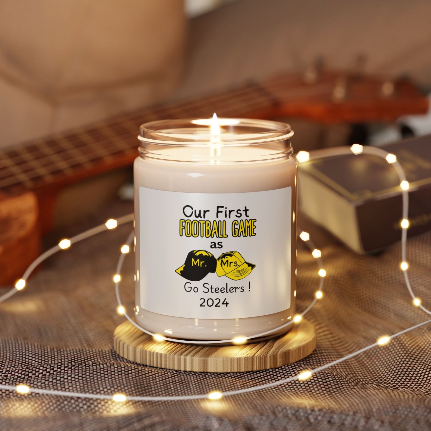 Our 1st Steeler Game as Mr. and Mrs. Scented Soy Candle, 9oz