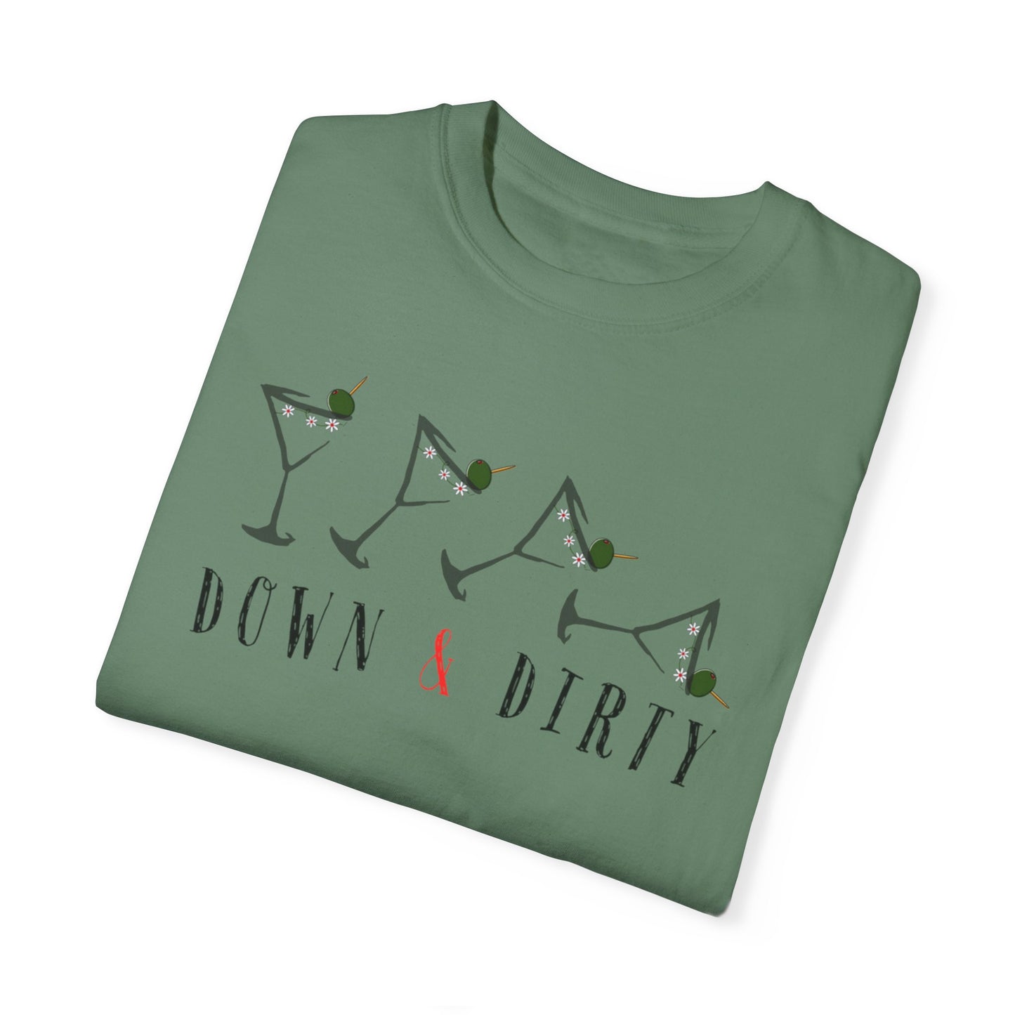 Down and Dirty Martini, Unisex Garment-Dyed T-shirt