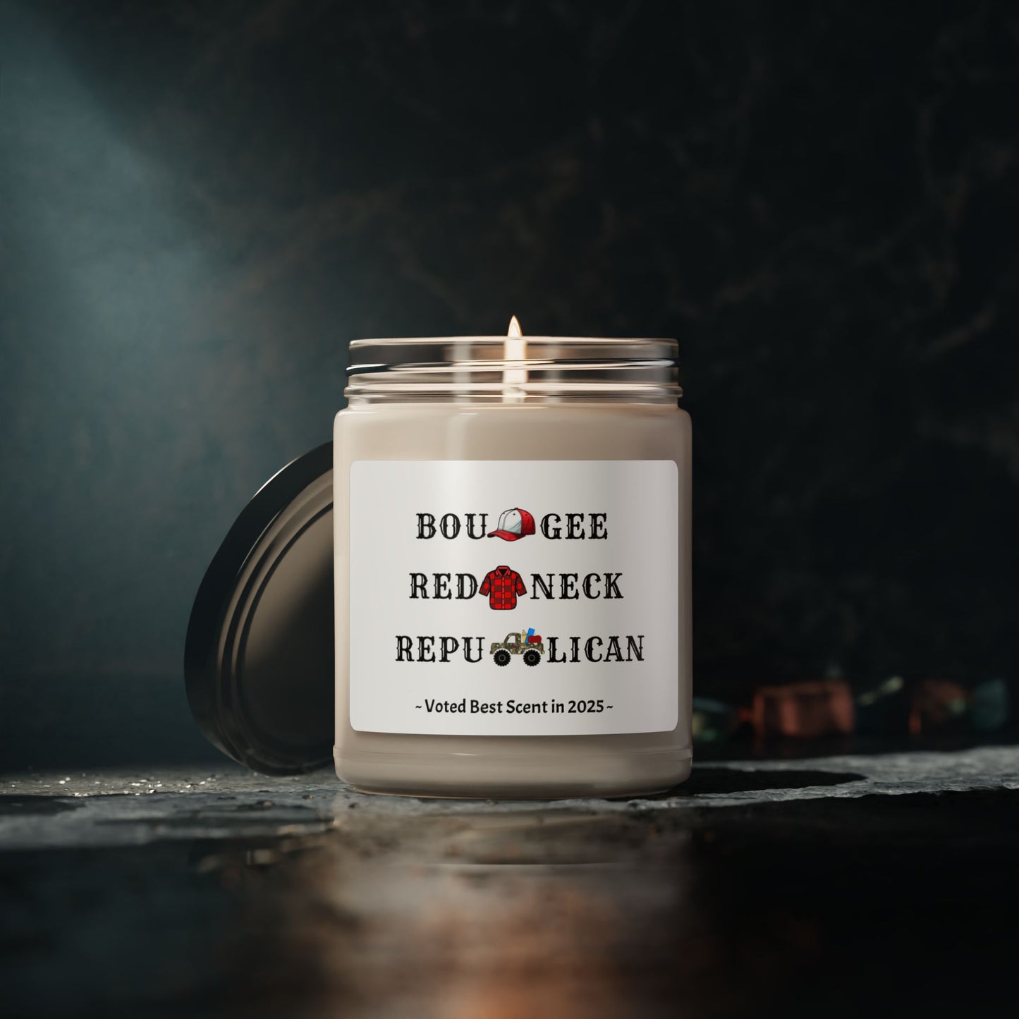 Bougee Redneck Republican  American  Soy Candle, 9oz