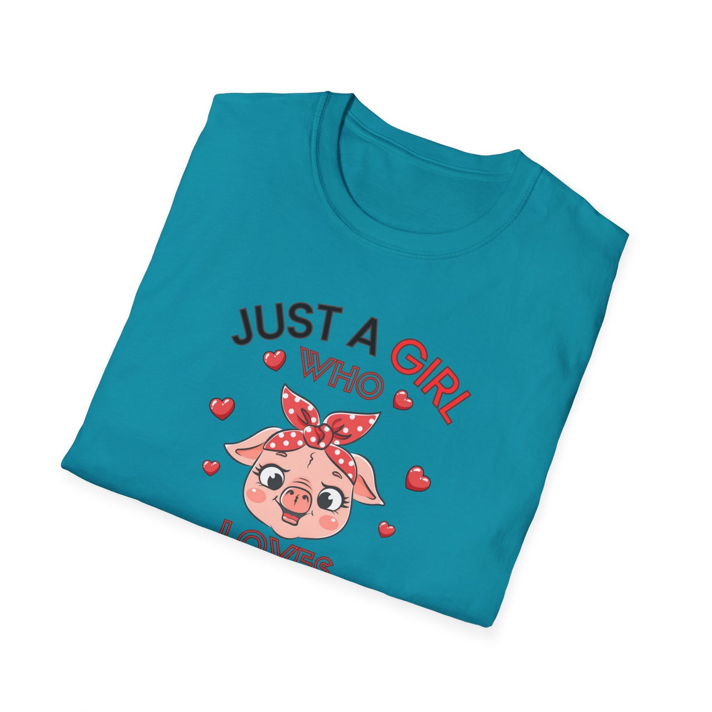 Just a Girl Pigs, Unisex Softstyle T-Shirt