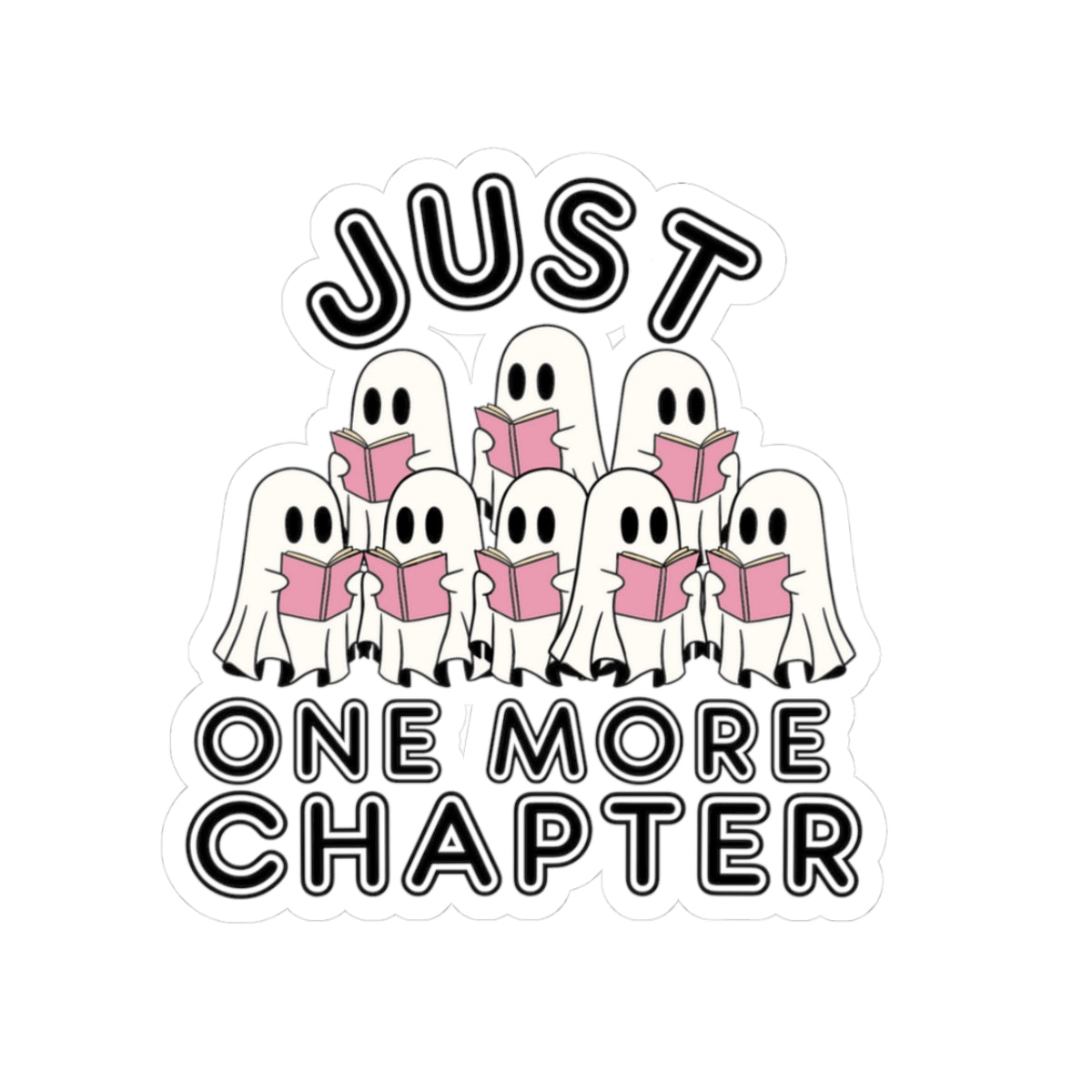 Ghost Book Boo, Kiss-Cut Stickers