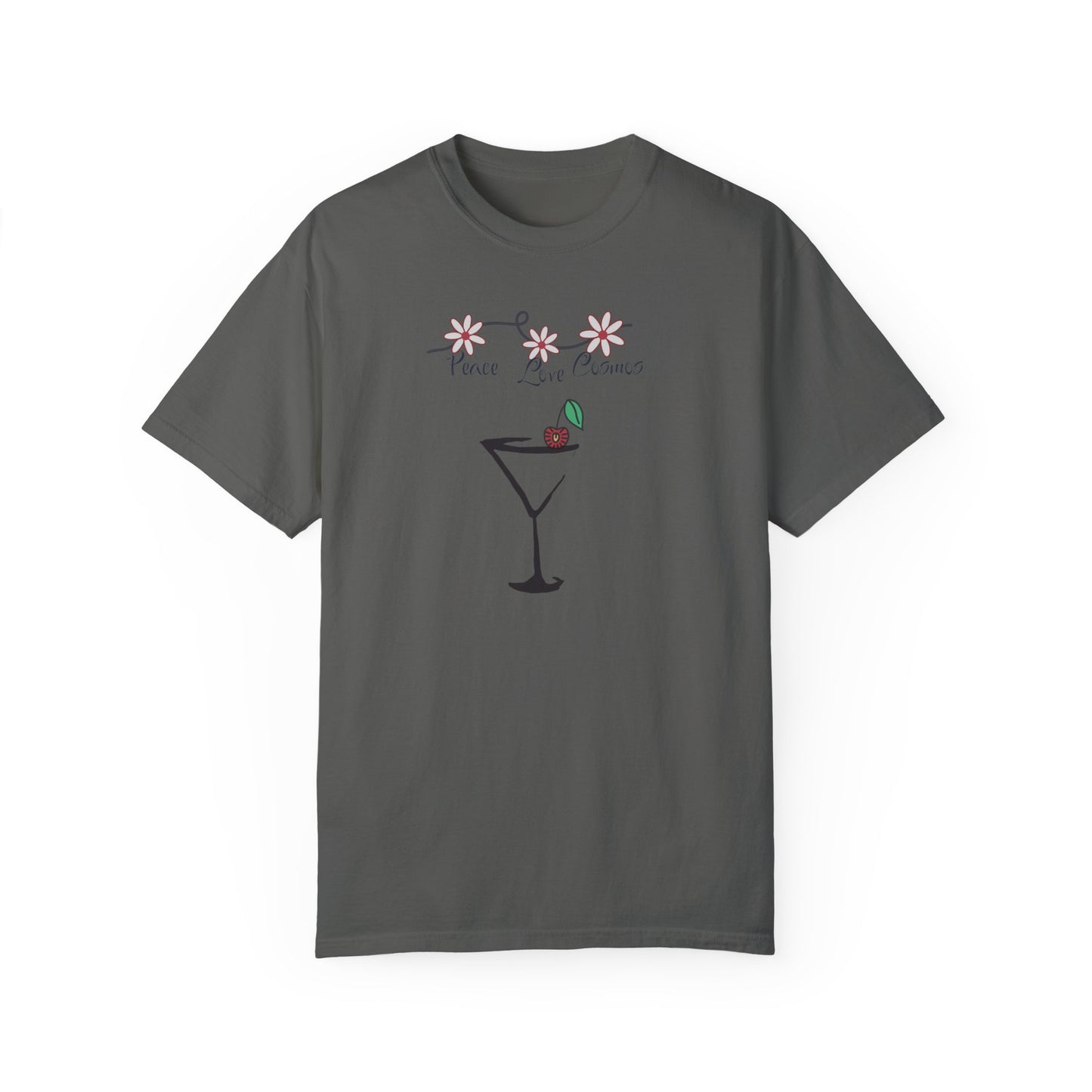 Peace, Love and Cosmos, Unisex Garment-Dyed T-shirt