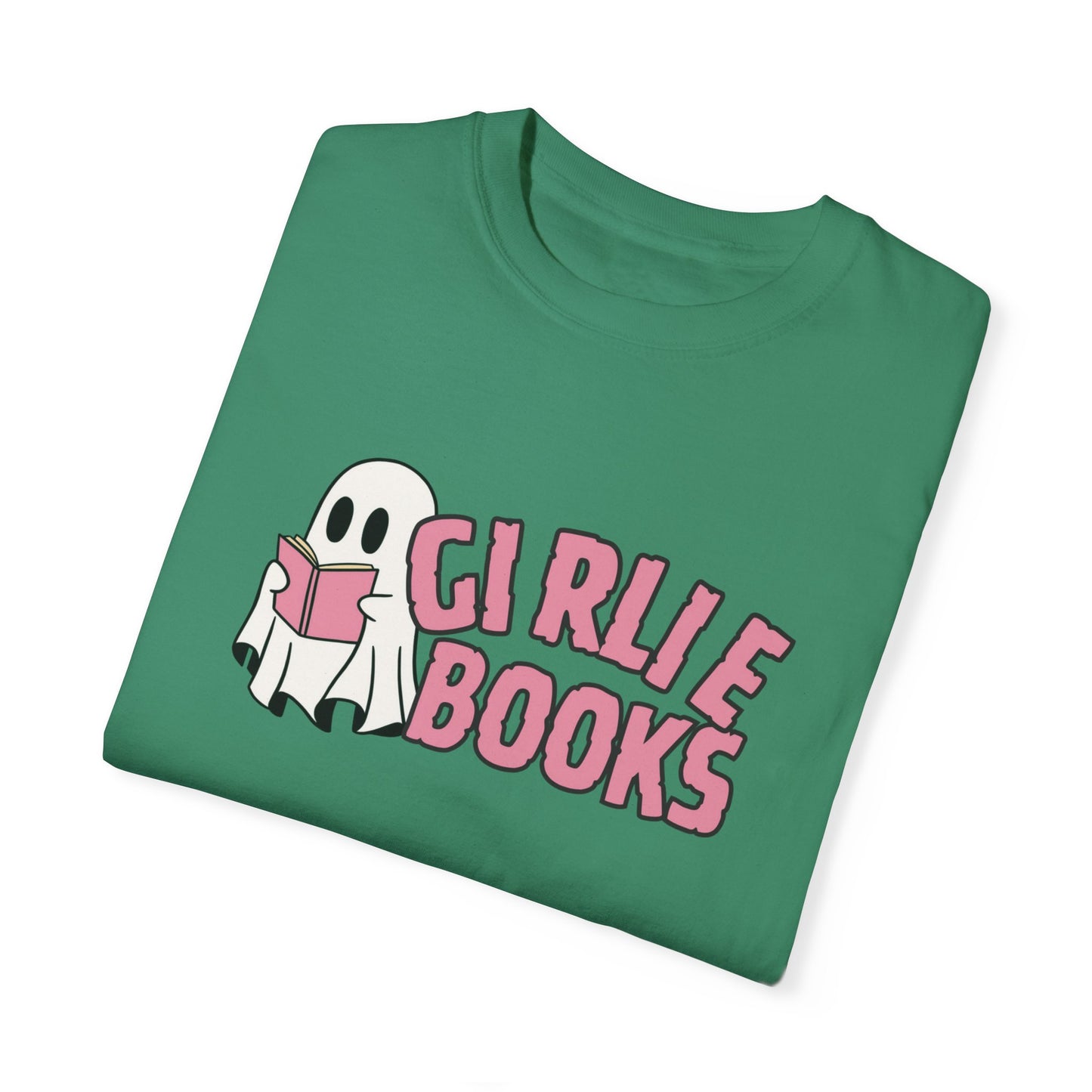 I love Girly Book Lover ghost T-shirt