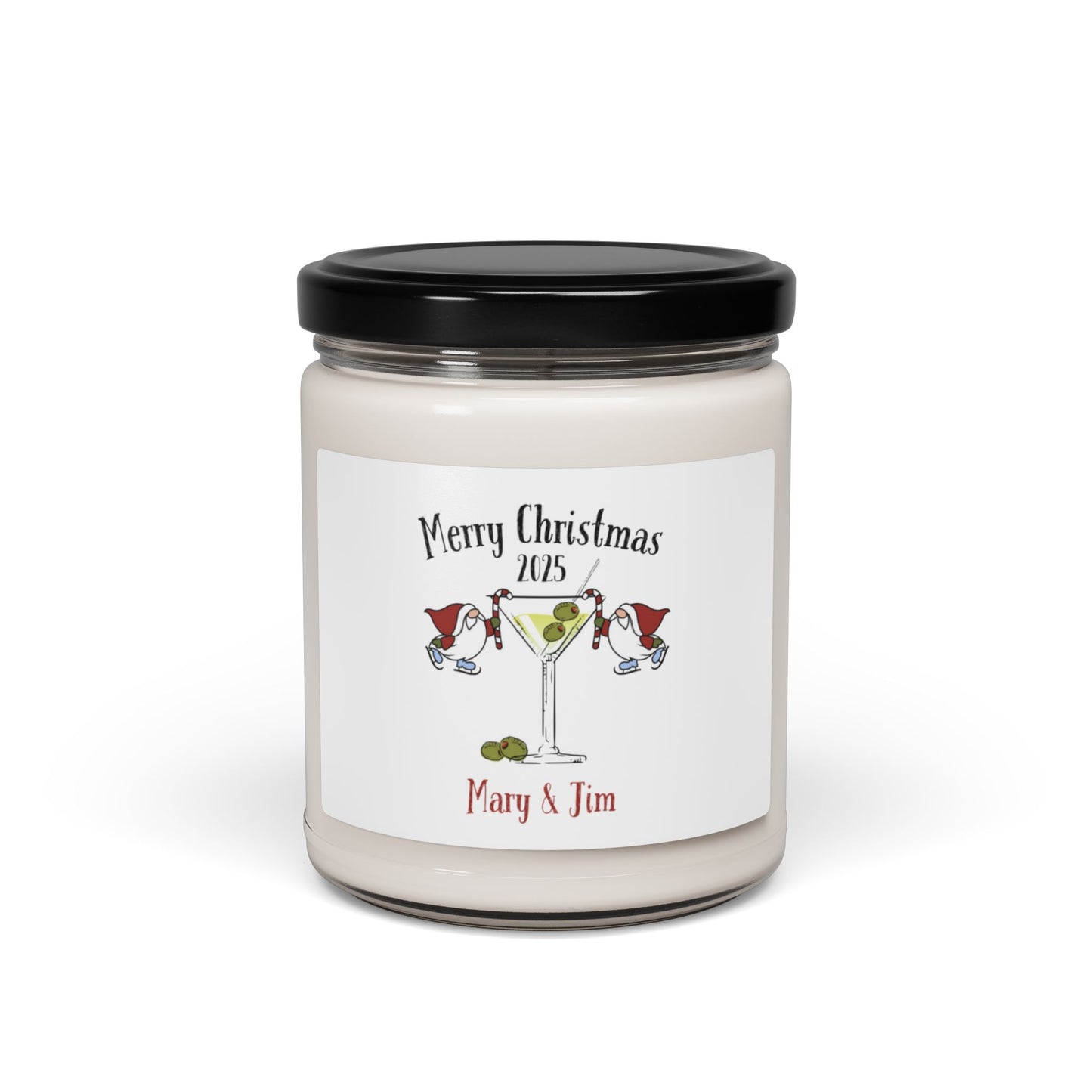 Merry Martini Elf Christmas Soy Candle, 9oz