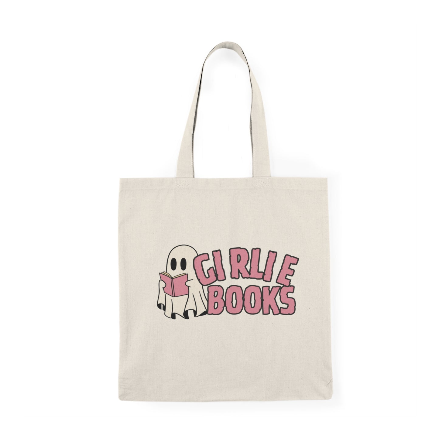 Ghost Book lover Natural Tote Bag