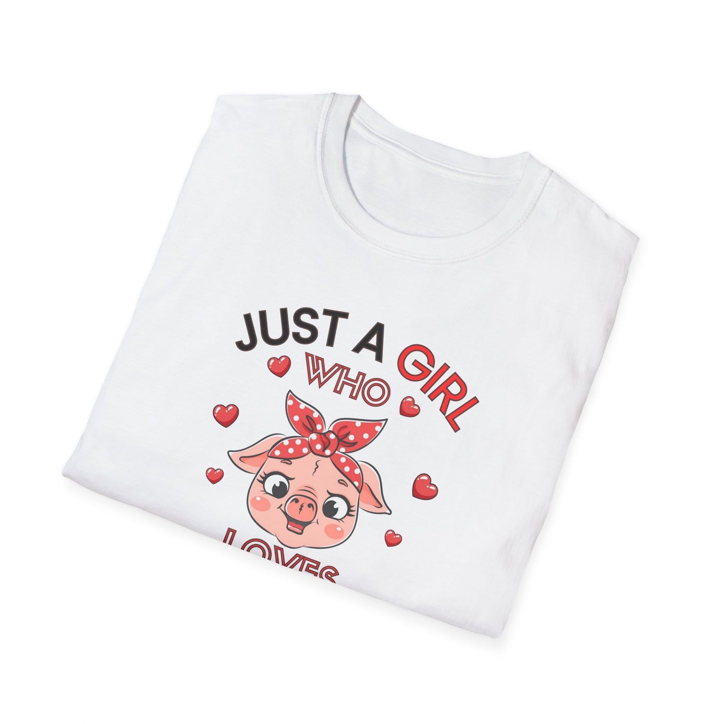 Just a Girl Pigs, Unisex Softstyle T-Shirt