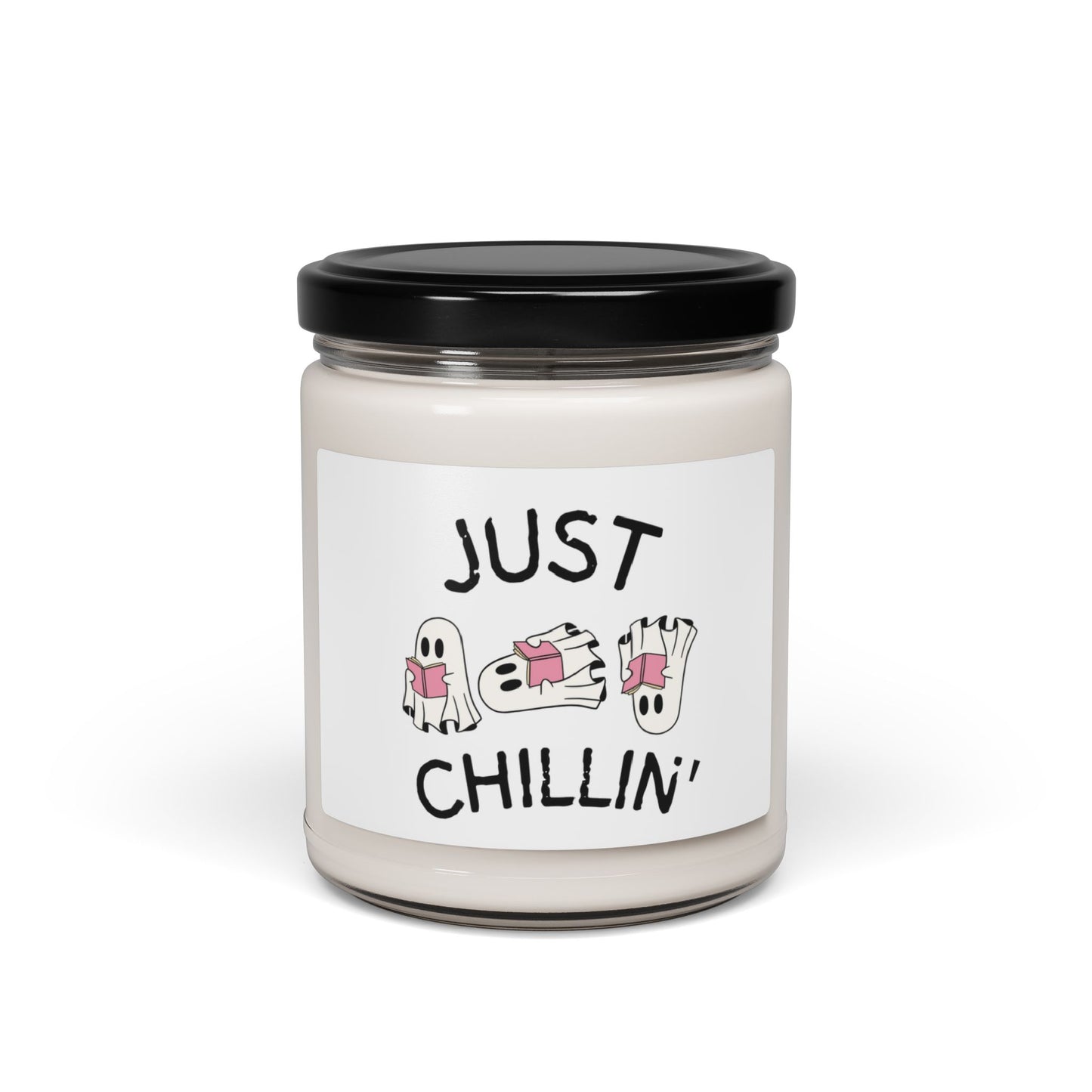 Just Chillin Books Scented Soy Candle, 9oz