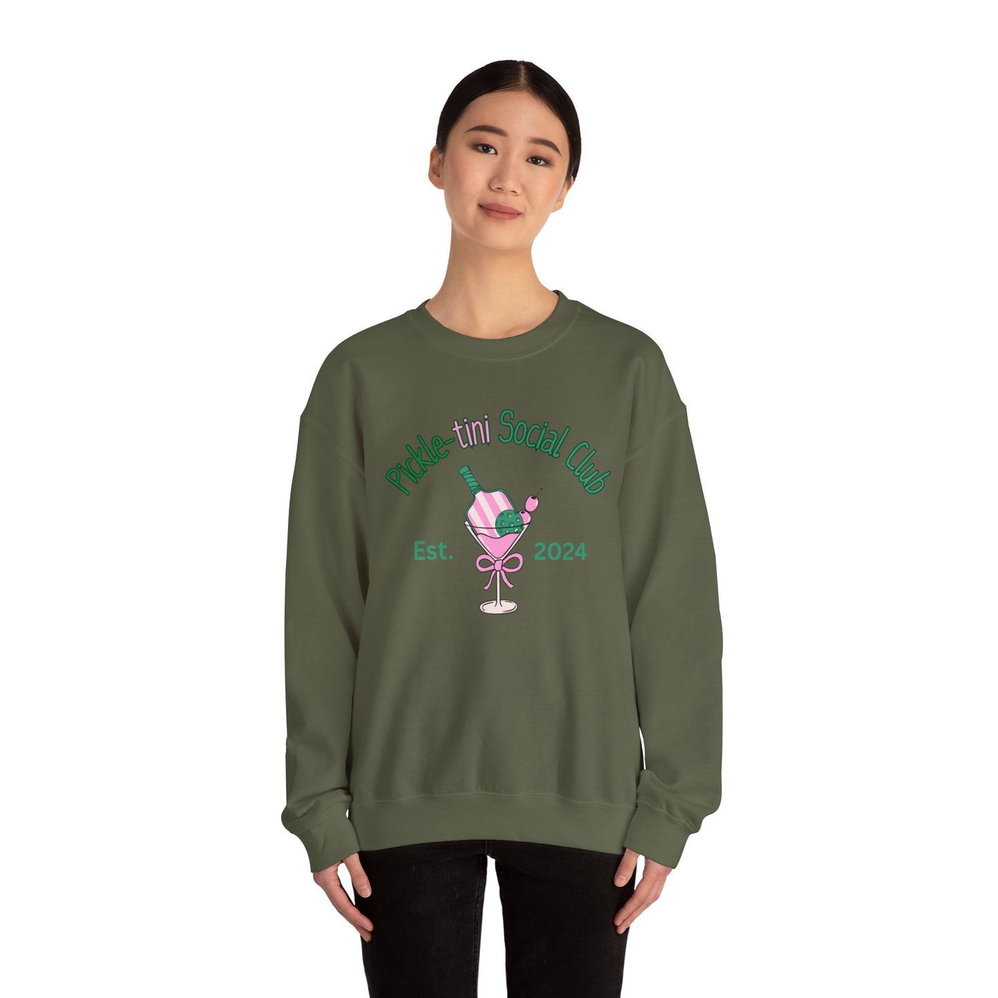 Pickletini Social Club gift, Pink Pickleball Sweatshirt, Unisex Heavy Blend™ Crewneck Sweatshirt, Pickleball lover