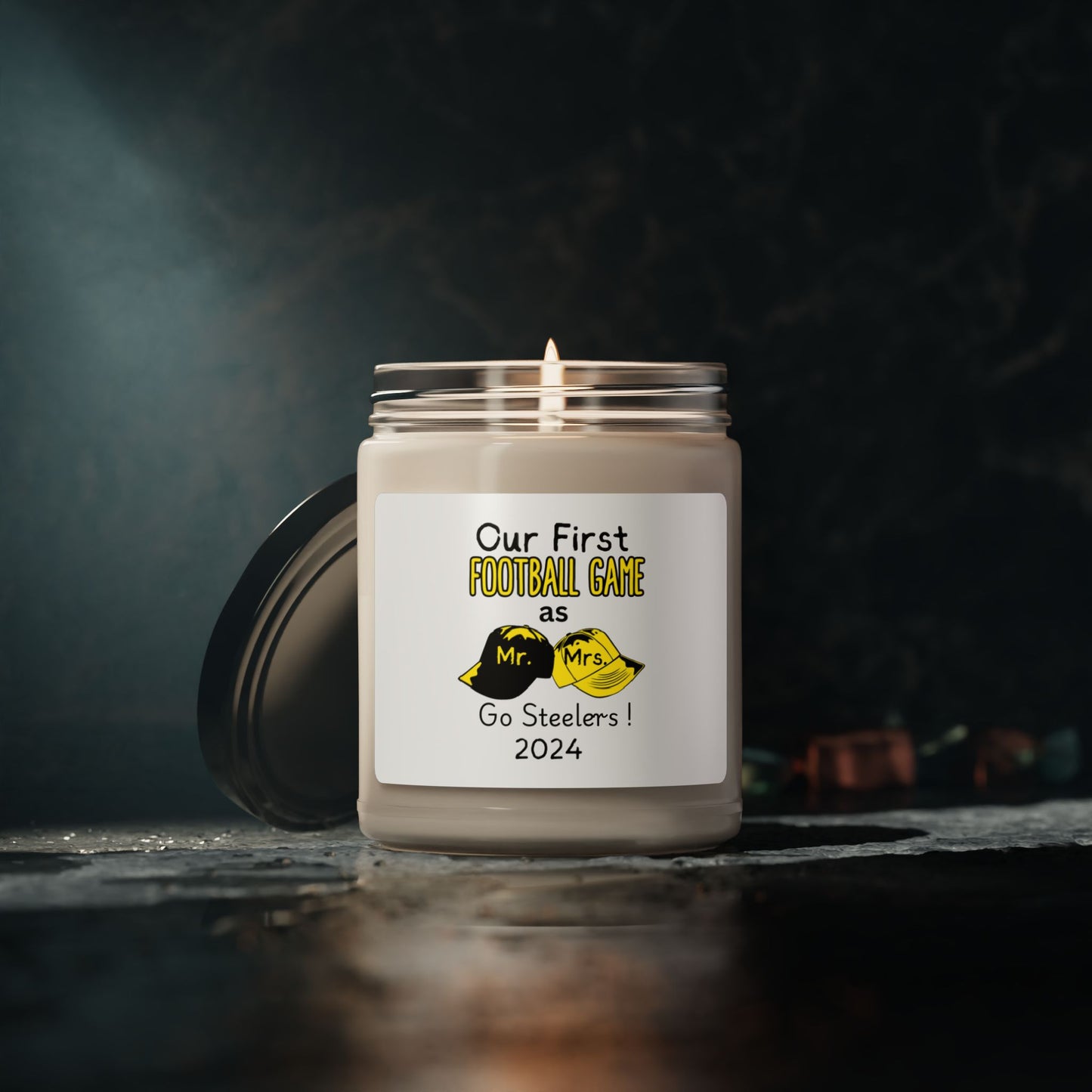 Our 1st Steeler Game as Mr. and Mrs. Scented Soy Candle, 9oz