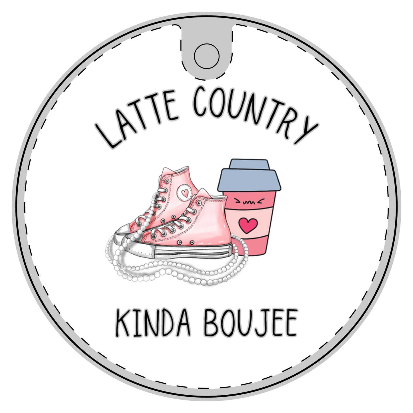 Latte Country kinda Boujee ceramic Decoration Ornament