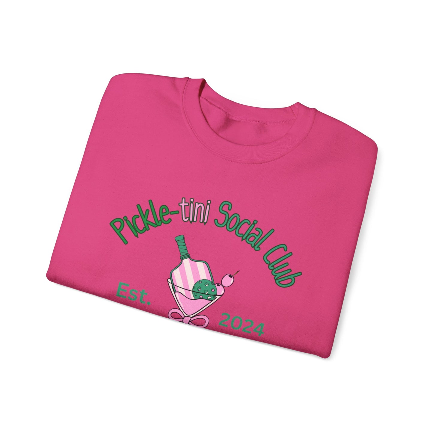 Pickletini Social Club gift, Pink Pickleball Sweatshirt, Unisex Heavy Blend™ Crewneck Sweatshirt, Pickleball lover