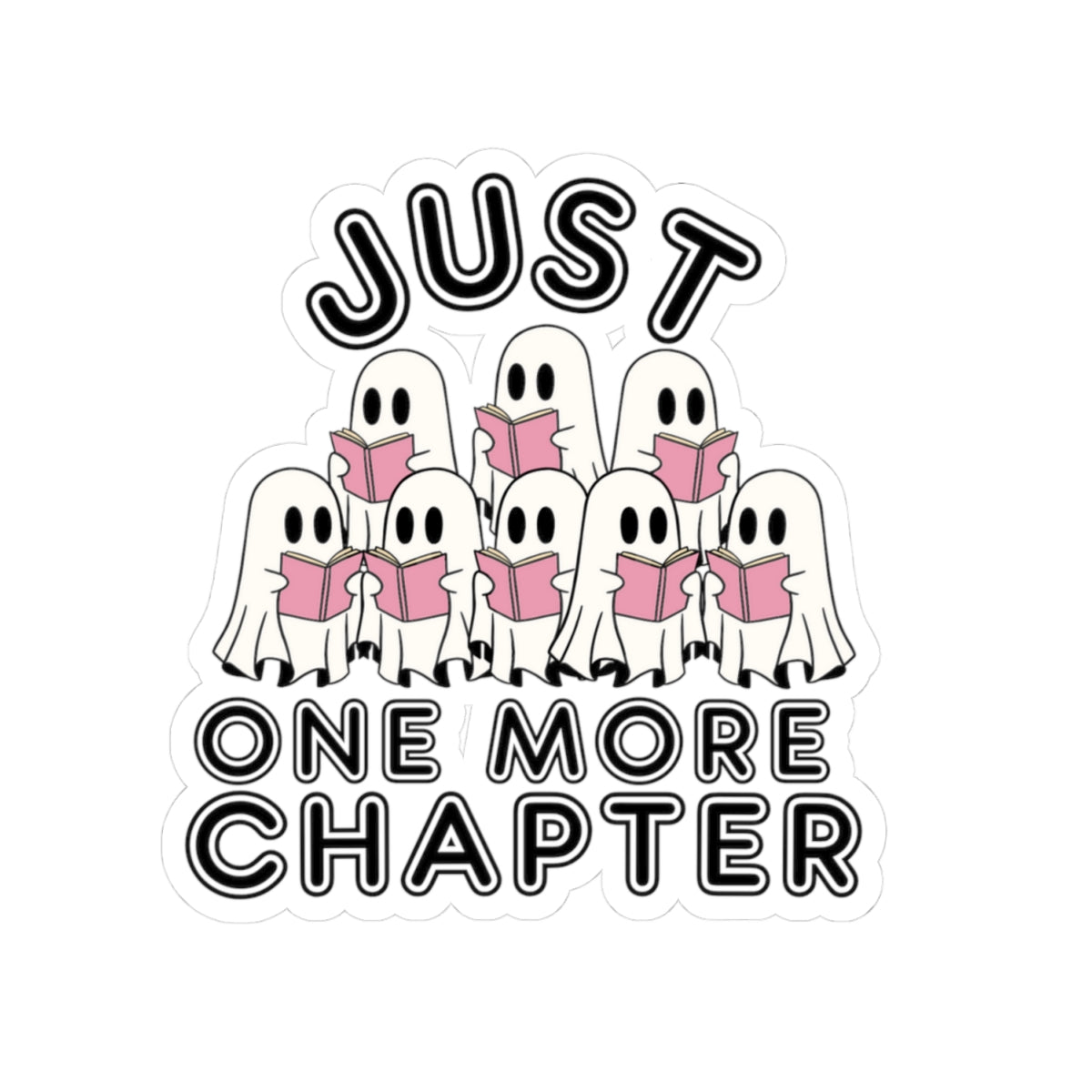 Ghost Book Boo, Kiss-Cut Stickers