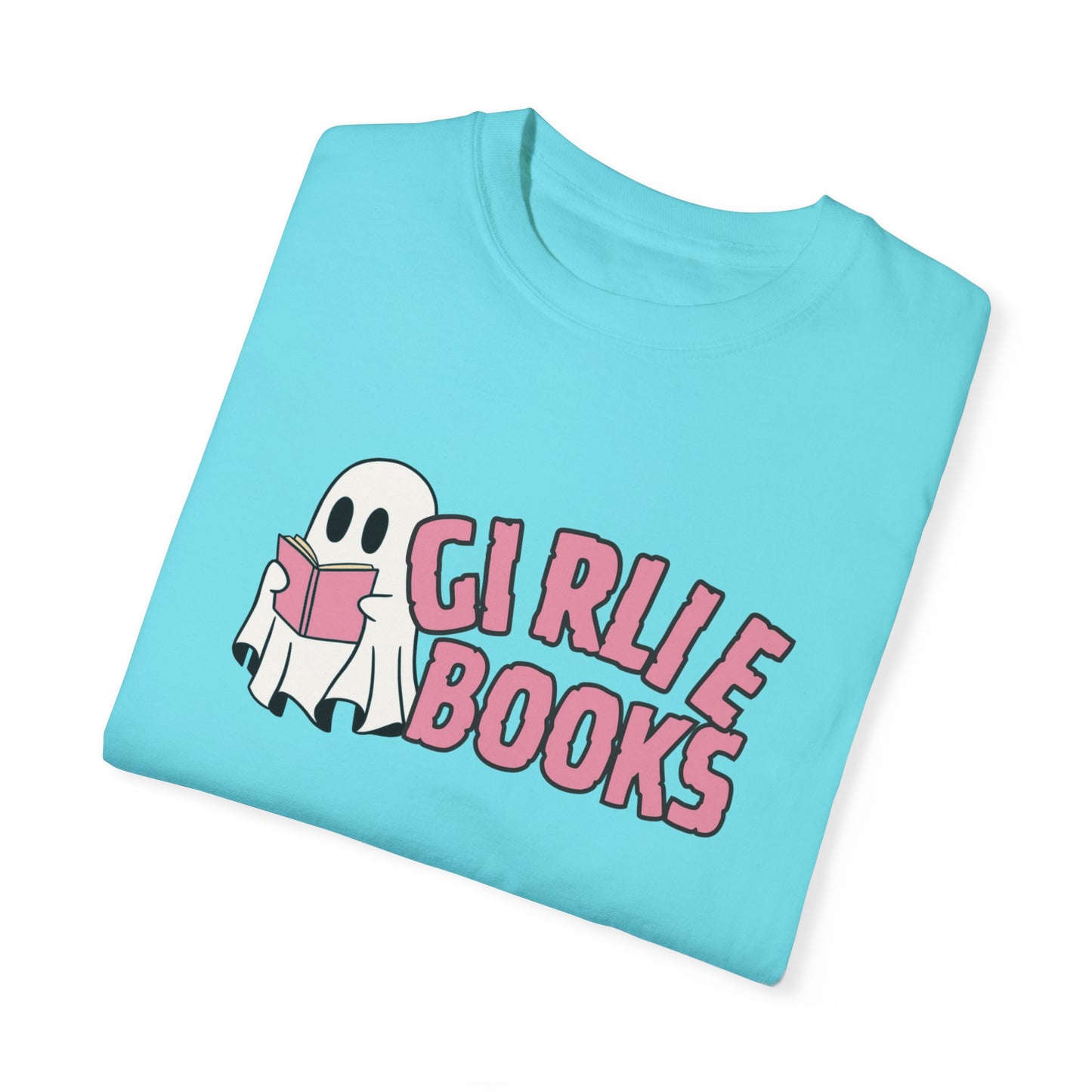 I love Girly Book Lover ghost T-shirt