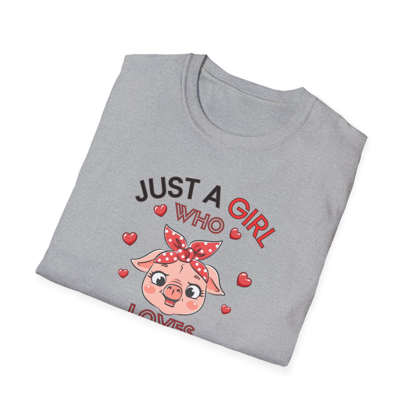 Just a Girl Pigs, Unisex Softstyle T-Shirt