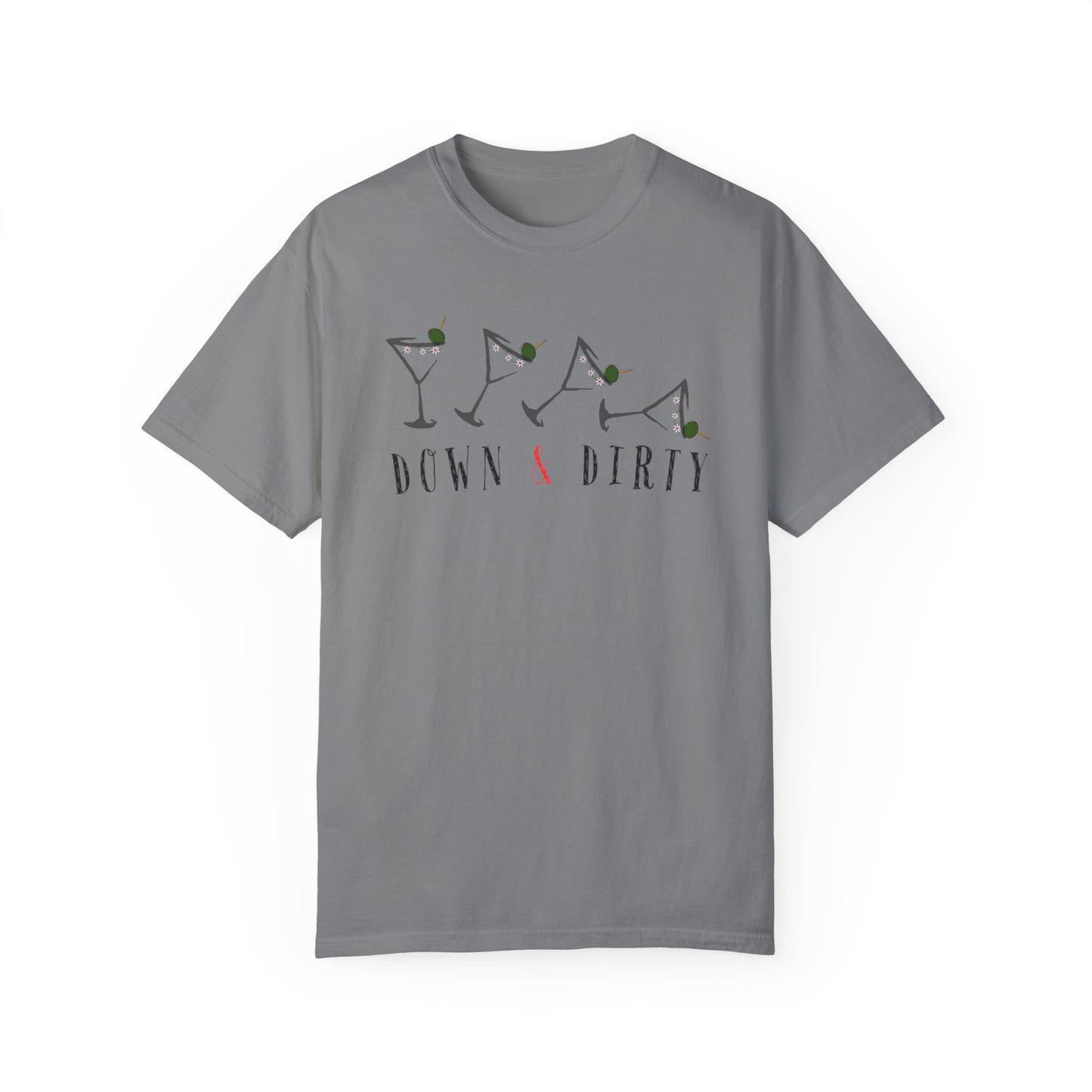 Down and Dirty Martini, Unisex Garment-Dyed T-shirt
