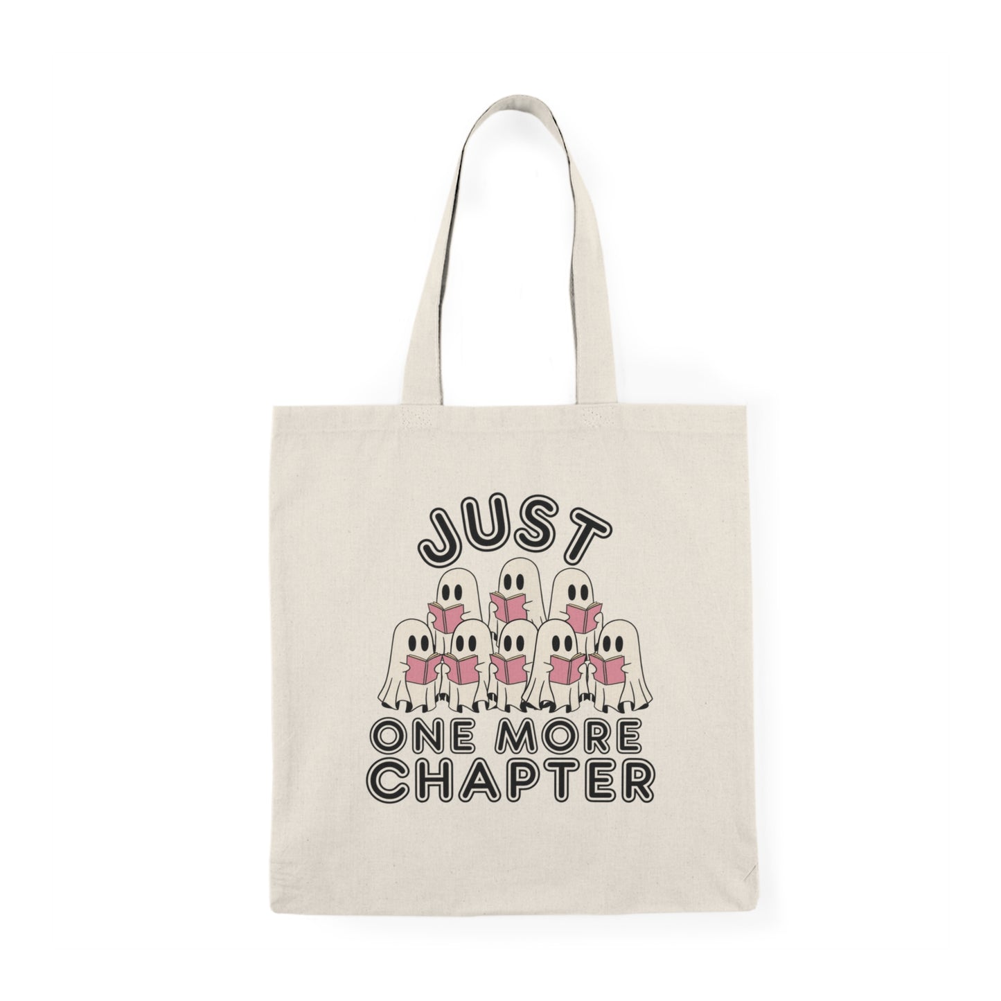 Ghost Book lover Natural Tote Bag