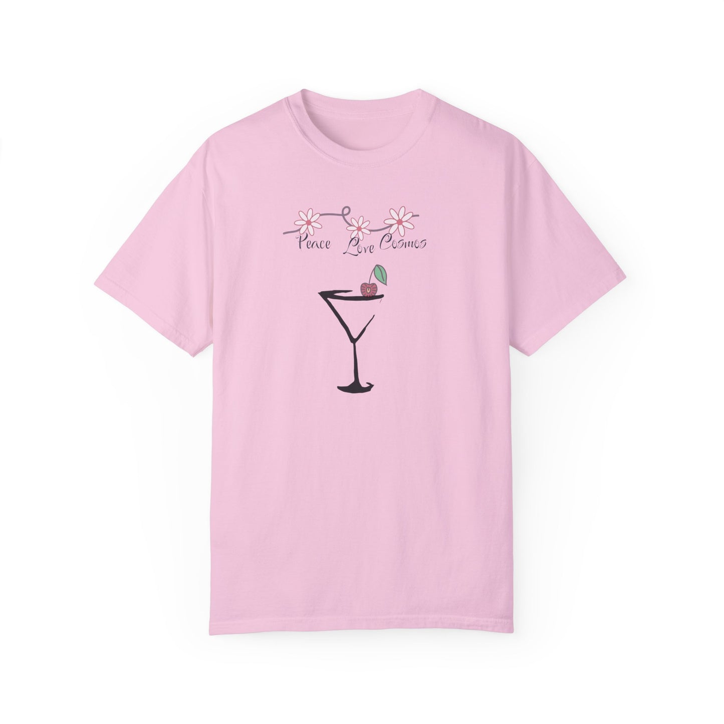 Peace, Love and Cosmos, Unisex Garment-Dyed T-shirt