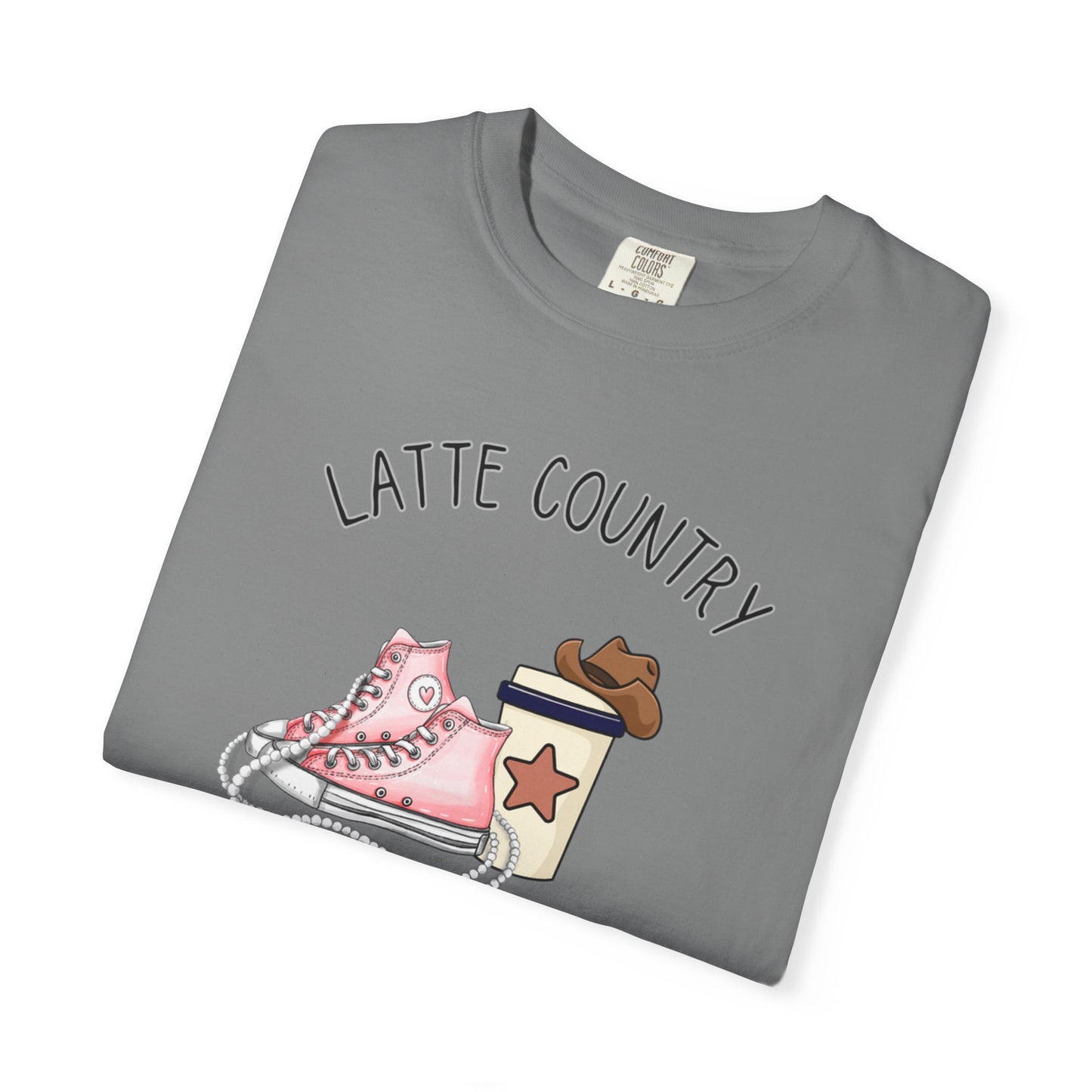 Kinda Country Latte Boujee, Unisex Garment-Dyed T-shirt